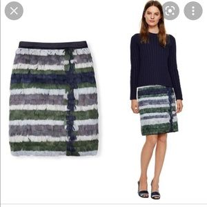 Tory Burch Feather Embellished Skirt